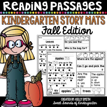 Preview of Kindergarten Reading Comprehension Passages {Fall}