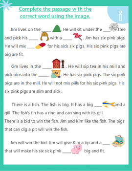 Learn to Read!: Jim and Kim's six pink pigs: Comprehension, and Worksheets.