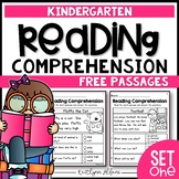 Kindergarten Reading Comprehension Passages - Set 1 FREEBIE