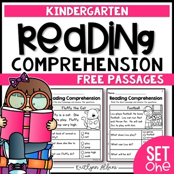 Preview of Kindergarten Reading Comprehension Passages - Set 1 FREEBIE