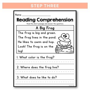 Kindergarten Reading Comprehension Passages - Set 2 | DIGITAL DISTANCE ...