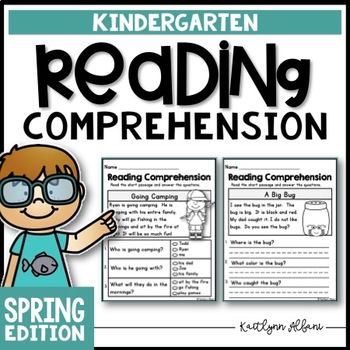 Preview of Kindergarten Reading Comprehension Passages - Spring Edition