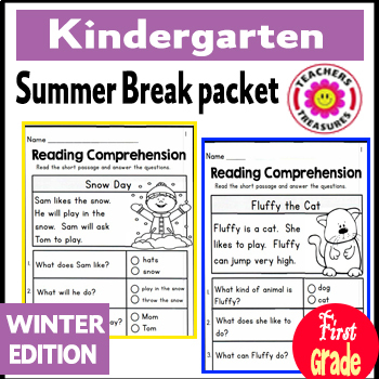 Preview of Kindergarten Reading Comprehension Passages 1-Grade, Reading Fluency Passages