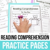 Kindergarten Reading Comprehension Practice Passages