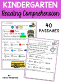 Kindergarten Guided Reading Comprehension Passages with Qu