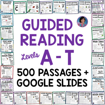 Preview of K - 4th Grade Guided Reading Comprehension Passages with Questions: Levels A - T