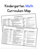 Kindergarten Math Curriculum Map - editable