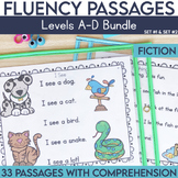 Kindergarten Reading Fluency Passages Bundle | Level A-D S