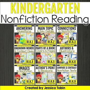 Preview of Kindergarten Reading Informational Text RI Bundle Nonfiction Reading Activities