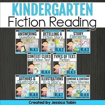 Preview of Kindergarten Reading Literature Text RL Bundle - Fiction Reading Activities