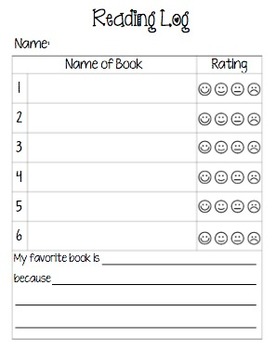 Preview of Reading Logs, 2 Differentiated Versions