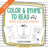 Kindergarten Reading: MORE Color and Rhyme to Read