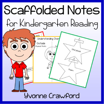 Preview of Kindergarten Reading Scaffolded Notes | Guided Reading Practice