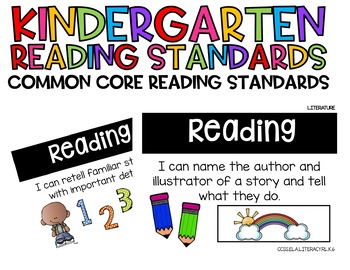 Preview of Kindergarten Reading Standards: Literature and Informational Texts