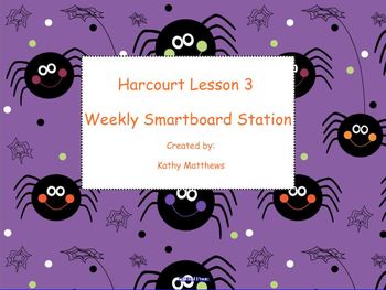 Preview of Kindergarten Reading Station for Harcourt Lesson 3