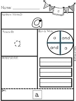 Sight Word Printables for Kindergarten- Distance Learning by A Place of