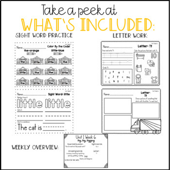 Kindergarten Reading Street Unit 3 Pack! by Peaks and Pencils | TpT