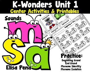 Preview of Kindergarten Reading Wonders Center Activities Unit 1
