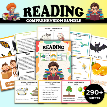 Preview of Kindergarten Reading Worksheet, First Grade Reading Comprehensions