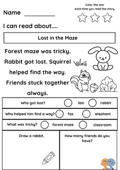 Kindergarten Reading Worksheets and Printables(15 Worksheets) by The ...