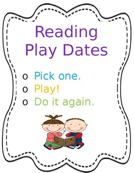 Preview of Kindergarten Reading Workshop Play Date Mats and Poster Cards FULL DOC