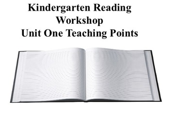 Preview of Kindergarten Reading Workshop Teaching Points