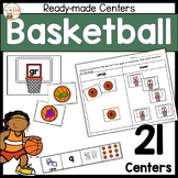 Kindergarten Reading and Math Centers | Basketball | Low Prep