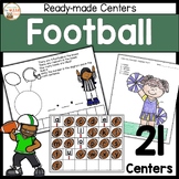 Kindergarten Reading Writing & Math Centers Football Fall 