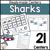 Kindergarten Reading and Math Independent Centers | Sharks