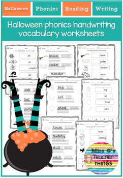 Preview of Kindergarten/Reception/Year 1 Halloween Vocabulary - phonics and spellings