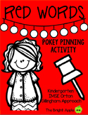 Kindergarten Red Word Pokey Pinning
