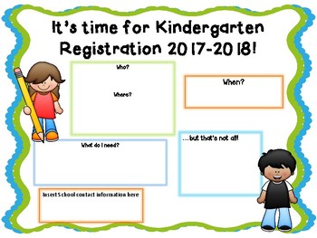 Kindergarten Registration Template Editable By Love The Littles