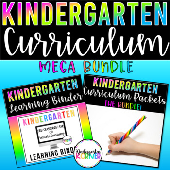 Preview of Kindergarten Curriculum MEGA BUNDLE Math ELA Writing Binder & Packets Homeschool