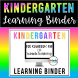 Kindergarten Curriculum Learning Binder ELA Math Writing R