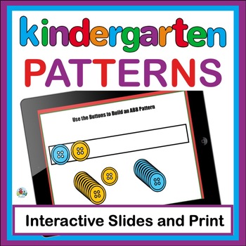 Preview of Kindergarten Repeating Patterning Activities for Lessons and Worksheet Follow-Up
