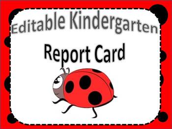 Preview of Kindergarten Report Card