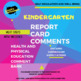 report card comments for kindergarten physical education