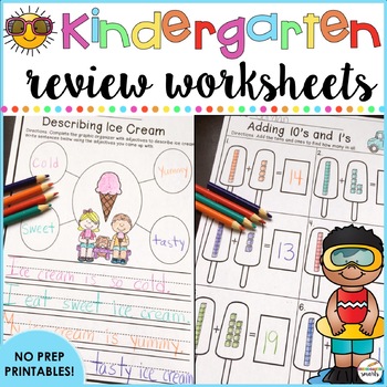 Preview of Kindergarten Review Worksheets