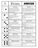 Kindergarten Roll the Dice-Comprehension Stem Questions fo