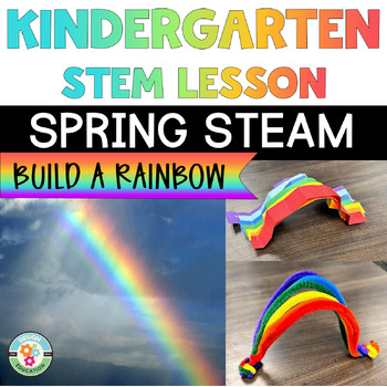 Preview of Kindergarten STEM Project: Create a Rainbow | Spring STEAM Challenge
