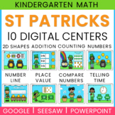 Kindergarten Saint Patrick's Day Digital Math Centers | Se