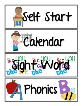 Schedule Cards for Early Childhood by Little K Class | TpT