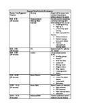 Kindergarten Schedule Example