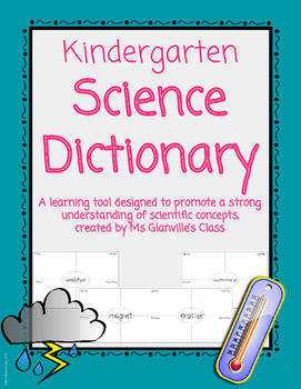Preview of Kindergarten Science Dictionary