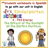 Kindergarten Science Effects of the Sun on Earth in Spanish
