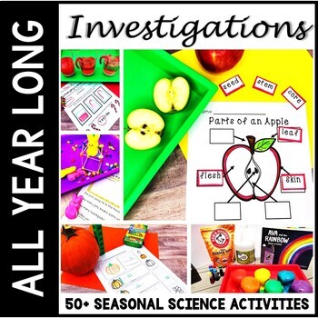 Preview of Kindergarten Science Experiments - Seasonal Science All Year - STEM Bundle