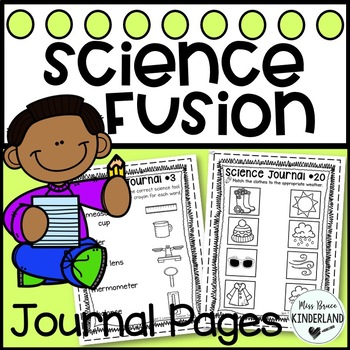 Preview of Kindergarten Science Fusion Science Journal Pages- WHOLE YEAR!!