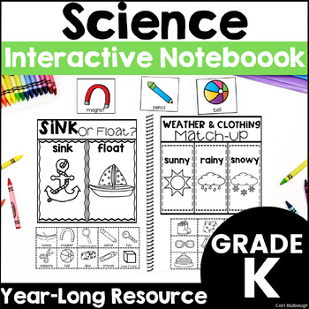Preview of Kindergarten Science Interactive Notebook Earth, Physical, & Life Worksheets