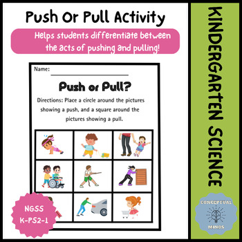Preview of Kindergarten Science: Motion and Stability Activity