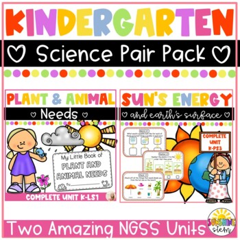 Preview of Kindergarten Science Pair Pack {NGSS K-LS-1, K-PS3-1, K-PS3-2}